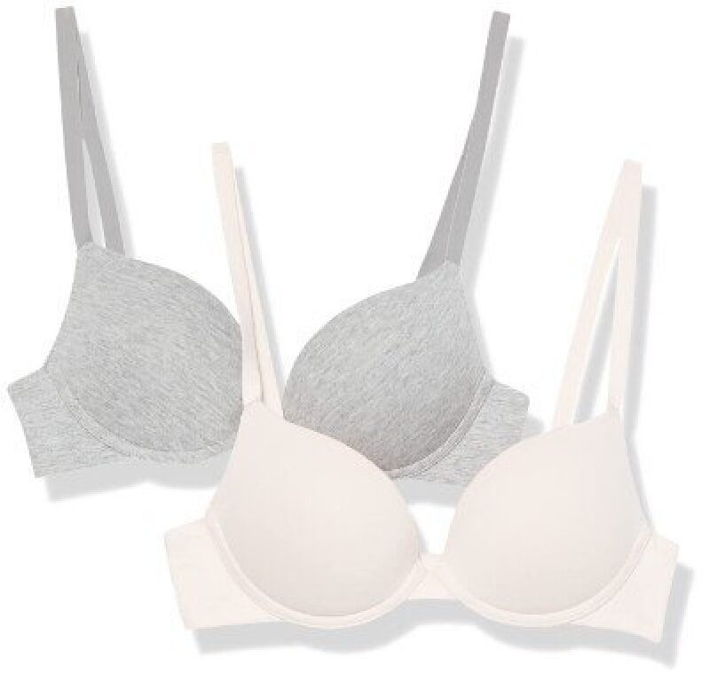 Amazon Essentials Women's Cotton Ring Support Bras 2-Pack