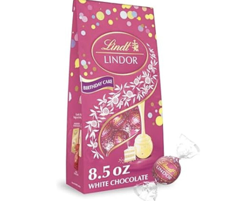 Premium Lindt LINDOR Birthday Cake White Chocolate Truffles - $4 off