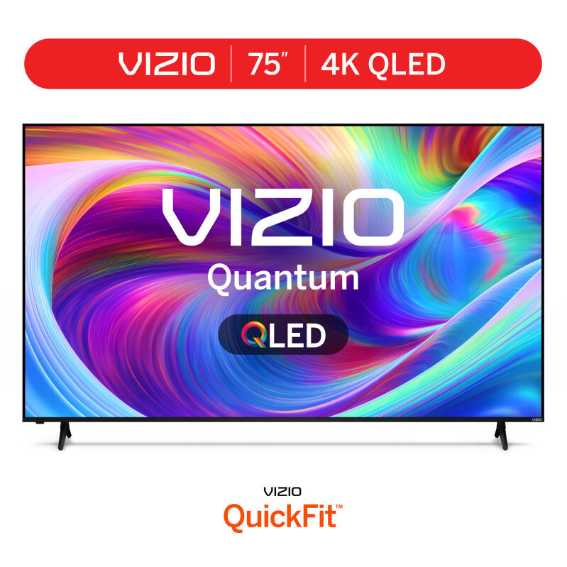 Vizio VQD75M-08 75-inch Quantum Series 4K QLED Smart TV - Exceptional Value