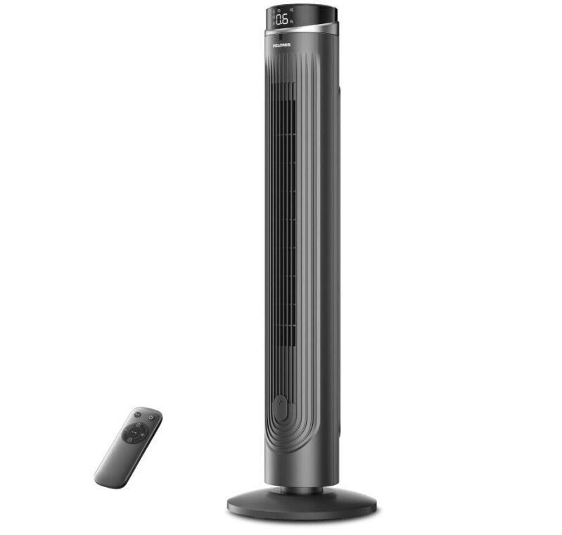PELONIS 42 Tower Fan with Powerful Wind, 90° Oscillation, 5 Speeds, 4 Modes, Timer, LED Display, Remote Control