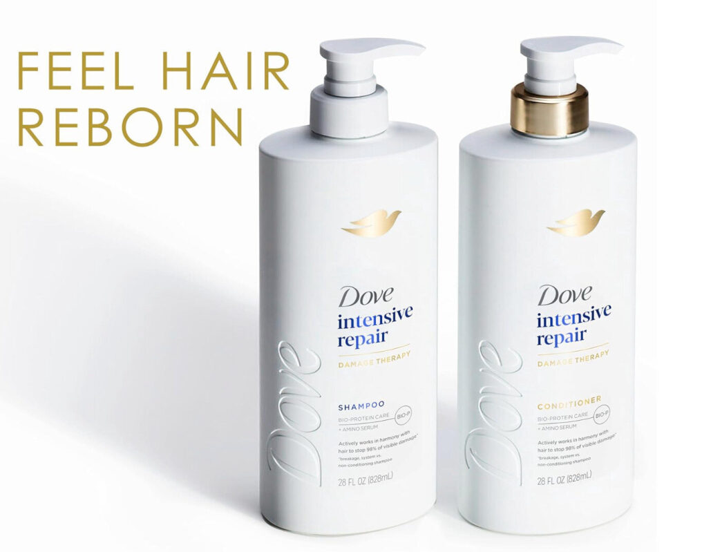 Dove Intensive Repair Shampoo & Conditioner Set - Enhance Hair Strength
