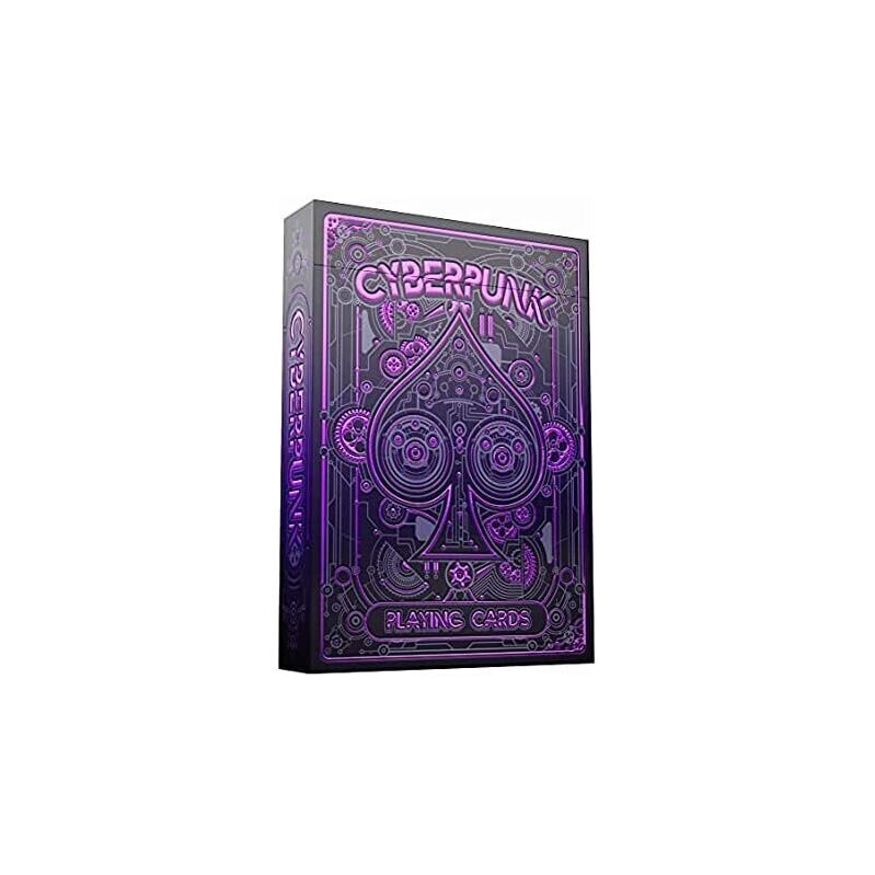 Elevate Your Game with Cyberpunk Purple Playing Cards