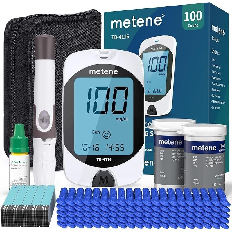 Accurate Blood Glucose Monitor Kit - Metene TD-4116