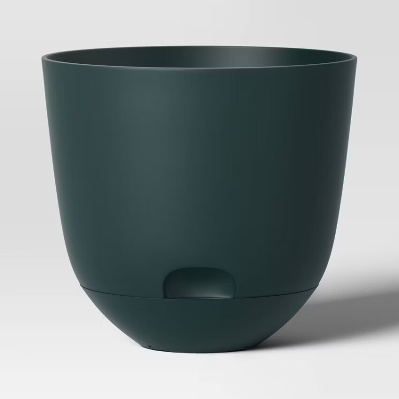 Self-Watering Plastic Planter Pot Fern Shower - 8x8-in