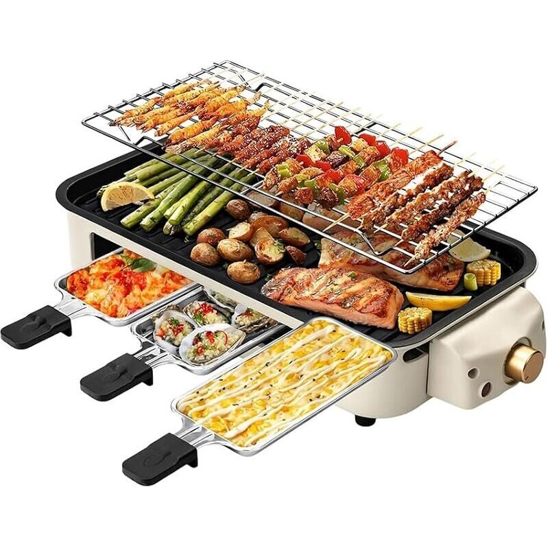 OVENTE 1500W 2-in-1 Electric Indoor Grill - Versatile Cooking Made Easy