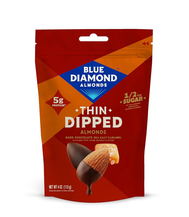 Thin Dipped Almonds - Dark Chocolate Sea Salt Caramel