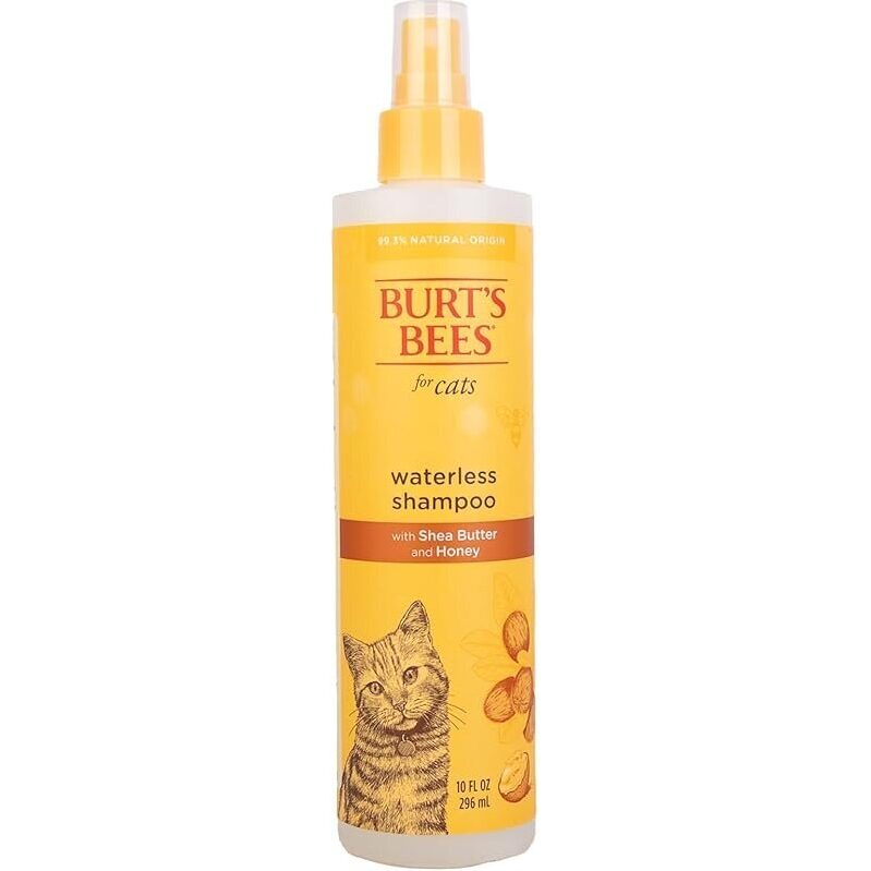 Burt's Bees for Pets Waterless Cat Shampoo Spray 10oz - Natural and Effective Pet Grooming Solution