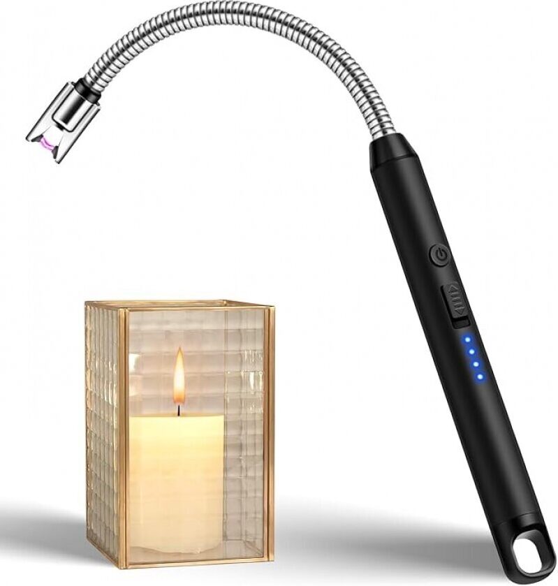 LcFun Candle Lighter: Windproof USB Rechargeable Electric Lighter Gift Sets