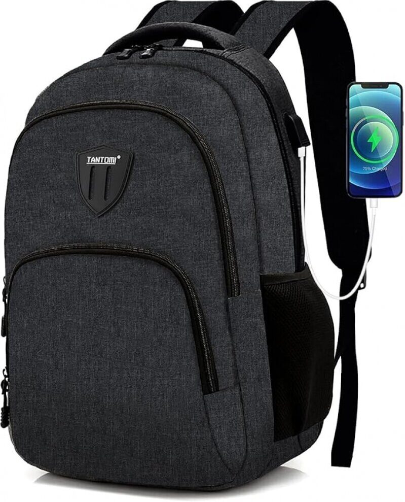 TANTOMI Travel Laptop Backpack: Anti-Theft, Water Resistant, Business Backpack