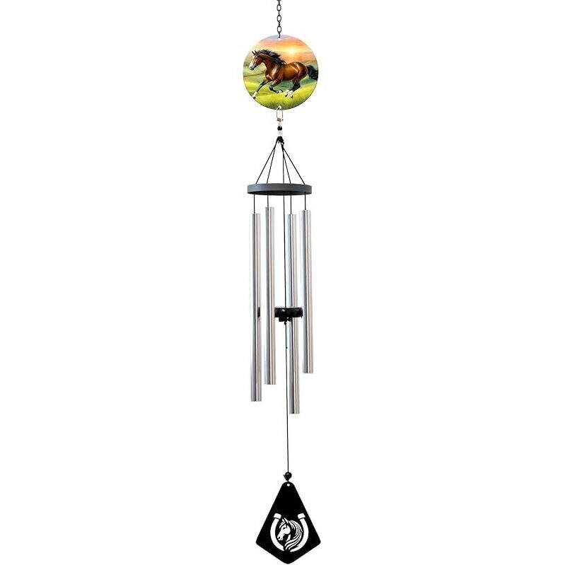 Spoontiques Horse Wind Chime: Elegant Outdoor Garden Decor