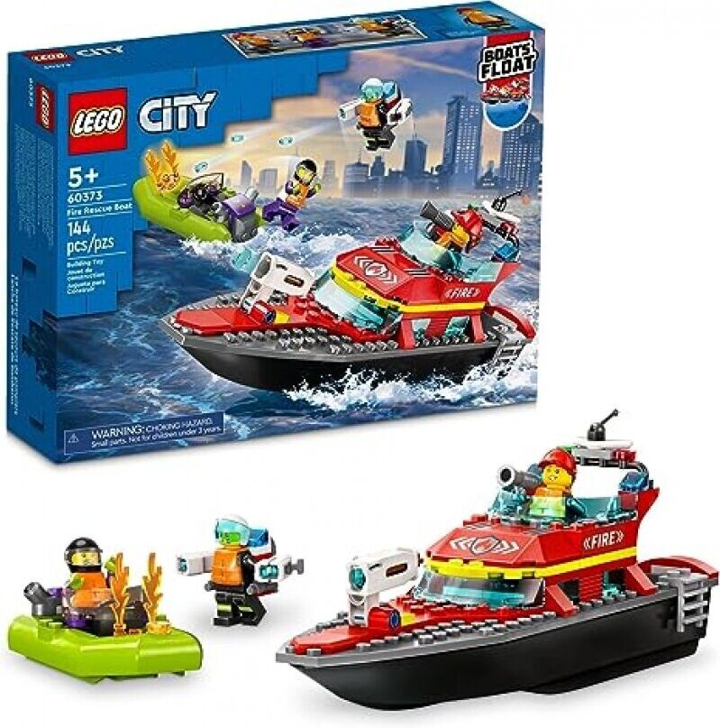 LEGO City Fire Rescue Boat Set 60373 – Engaging Play for Kids
