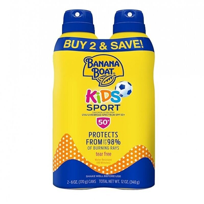 Banana Boat Sport Kids Sunscreen Spray SPF 50 - High Efficiency Protection