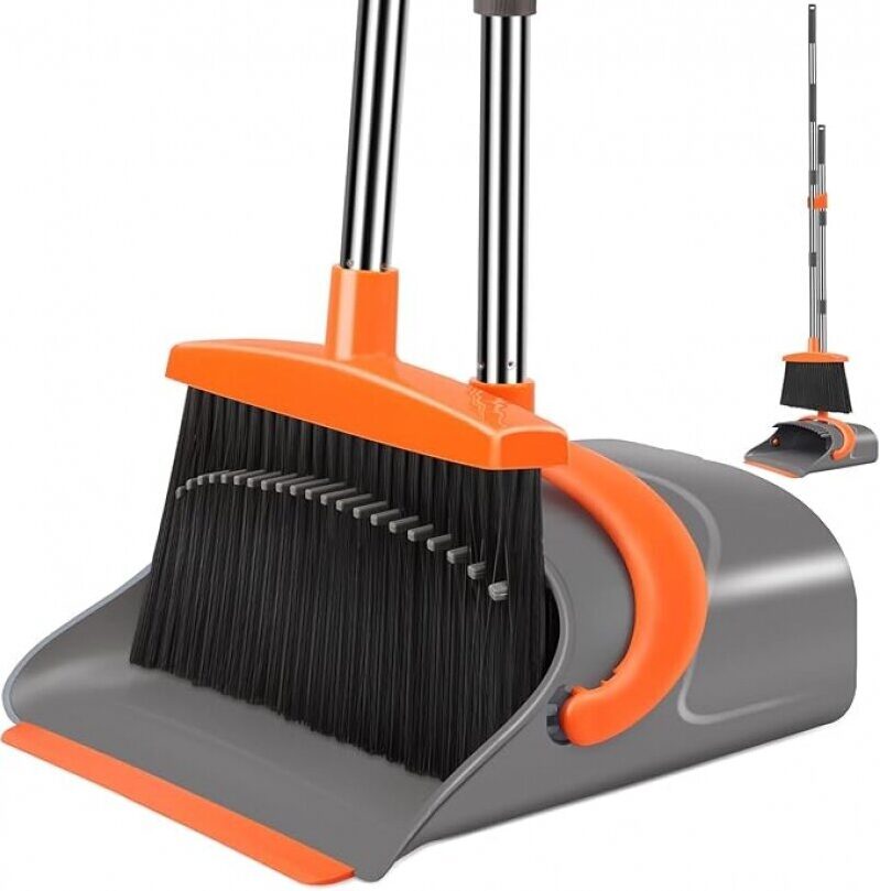 Ivandar Broom and Dustpan Set: Efficient Indoor & Outdoor Cleaning