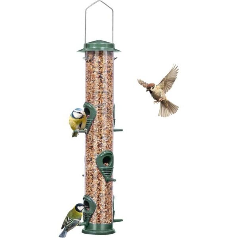 ERYTLLY Metal Bird Feeders 6 Port Tube Bird Feeder for Wild Birds -50% Discount
