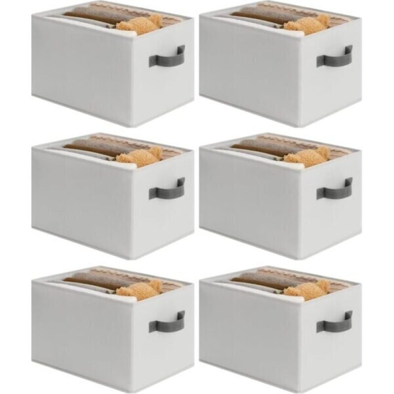 Cupic Storage Boxes -62% Off - 6-Pack White Foldable Boxes