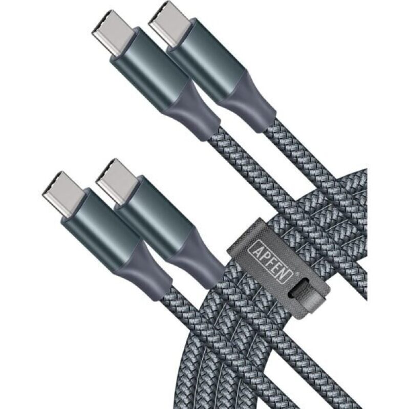 APFEN USB-C to USB C Cable, Type-C 60W Fast Charging Cable (6ft, 2 Pack)