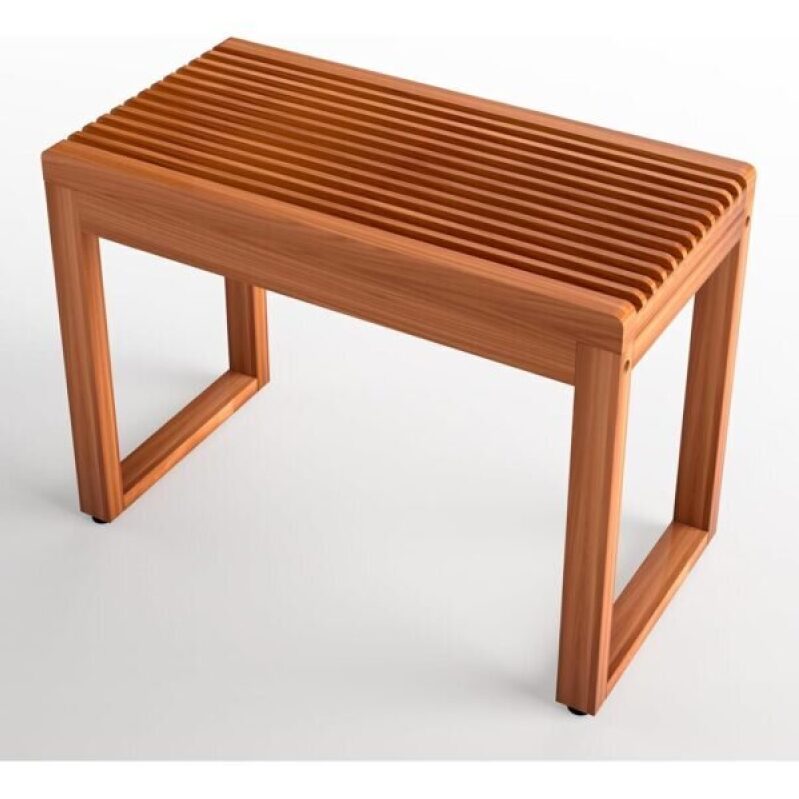 Heavy-Duty RUIERS 23.6-Inch Teak Shower Bench – 500 lbs Capacity Bath Tub Stool