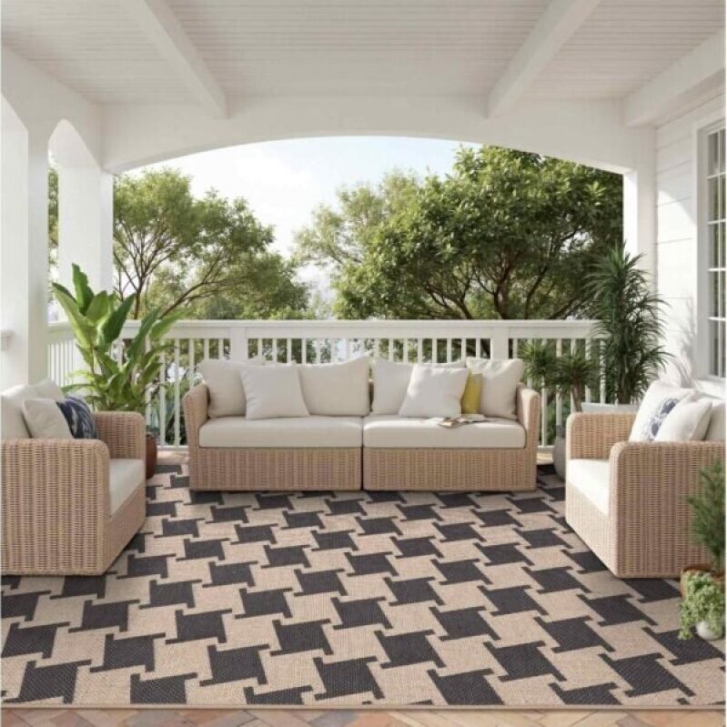 Modern Checkered 5x7 Area Rug - 50% Off