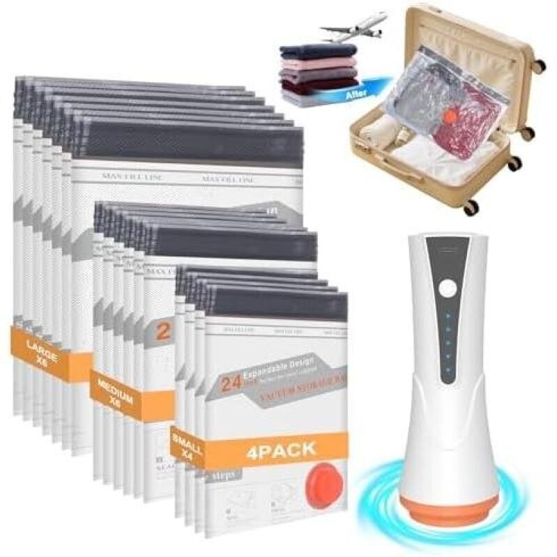 Rechargeable Vacuum Compression Bags - 50% Discount