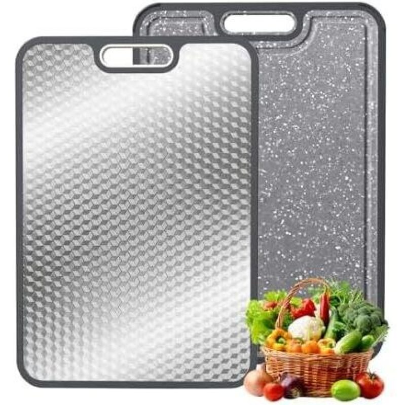 Double-Sided Stainless Steel Cutting Board - 16x11 Inches, 50% Off
