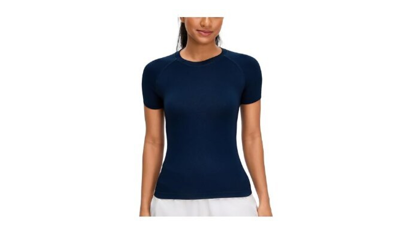 Nyvalle Seamless Workout Tops for Women: Premium Athletic Short Sleeve Tee