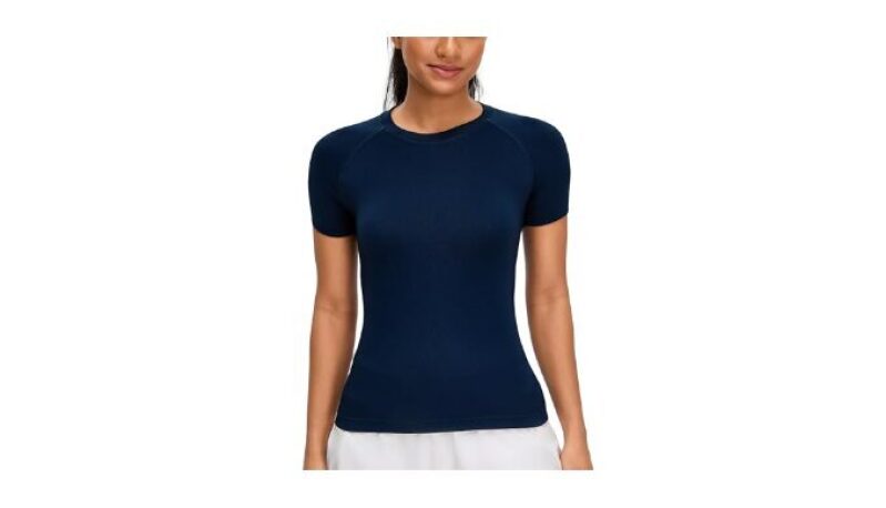 Nyvalle Seamless Workout Tops for Women: Premium Athletic Short Sleeve Tee