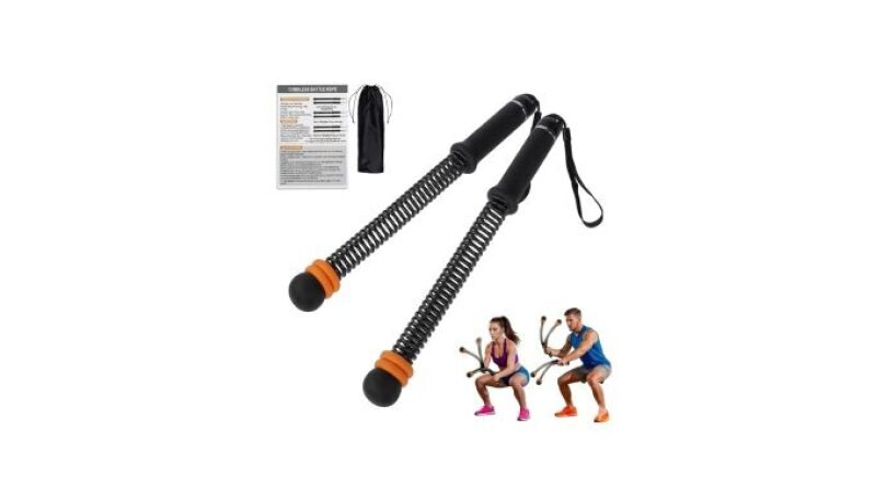 Vnmlopi Ropeless Battle Rope: Adjustable Weights, Cordless, Home Gym, Strength Training, 2-Pack