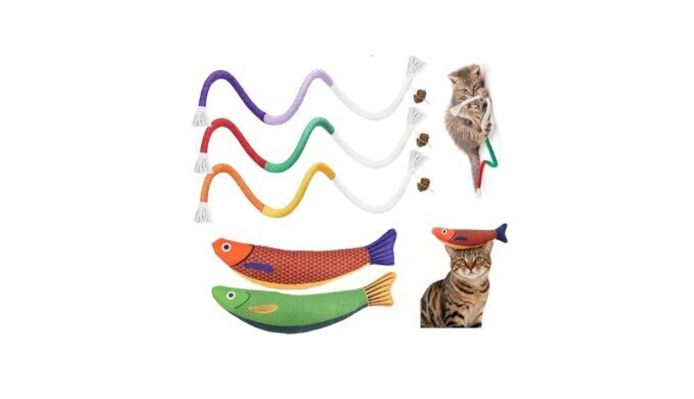 Interactive Catnip Fish Toys Set - Perfect for Active Cats