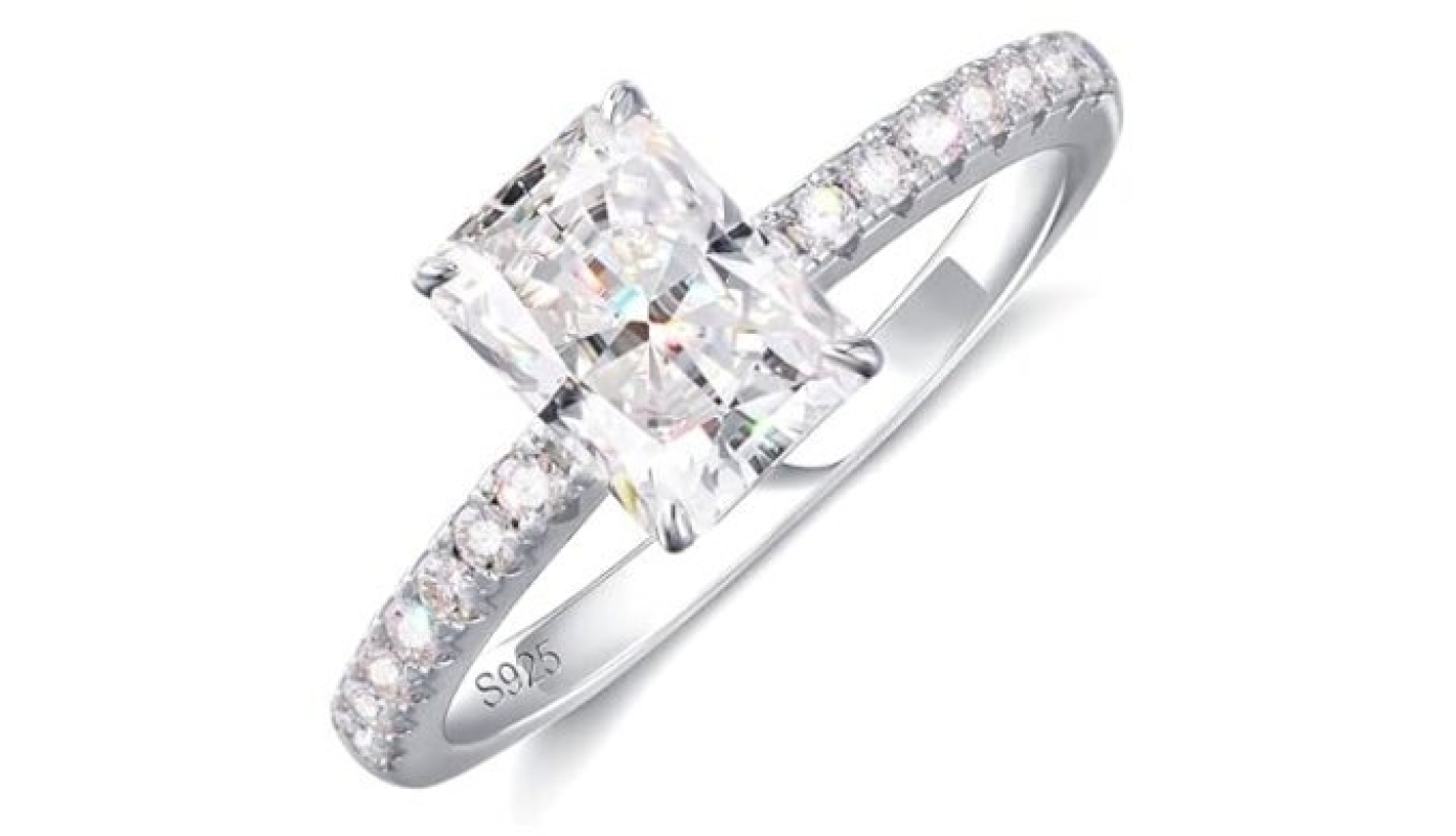 Radiant Cut Moissanite Ring for Women - 1.5ct Sparkle