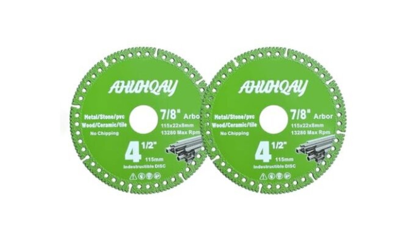 2 Pack 4-1/2'' Indestructible Diamond Saw Blades for Grinders