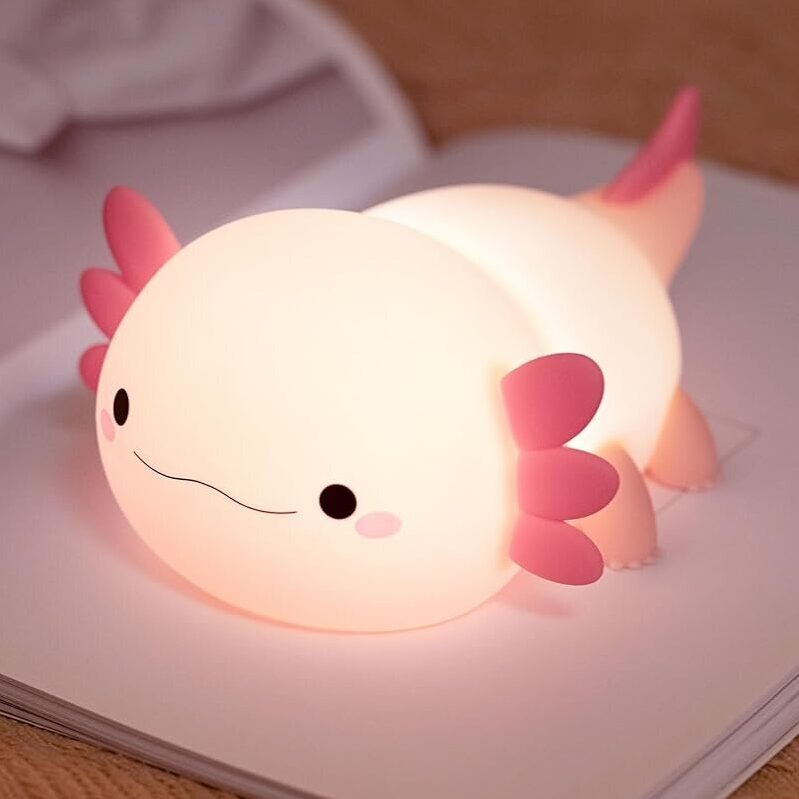 Cute Axolotl Silicone Nursery Night Lamp - Perfect for Kids and Adults