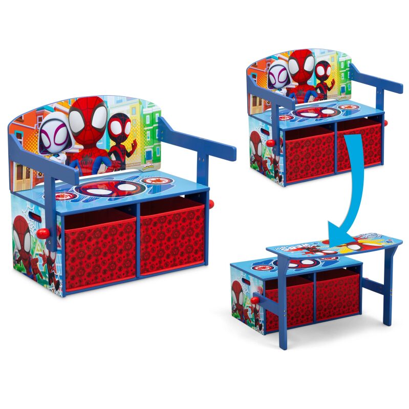 Marvel Spidey and His Amazing Friends 2-in-1 Activity Bench and Desk - Ideal for Kids