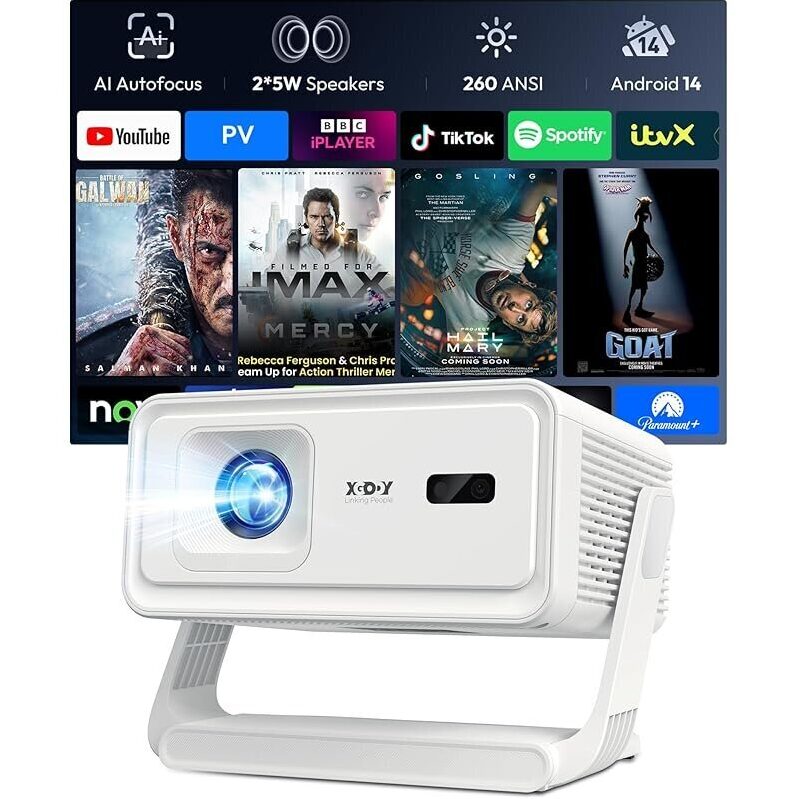 Xgody Gimbal A1 Portable Smart Projector with WiFi and Bluetooth