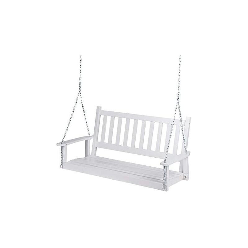 Durable and Elegant 54-inch Wood Porch Swing with Chains