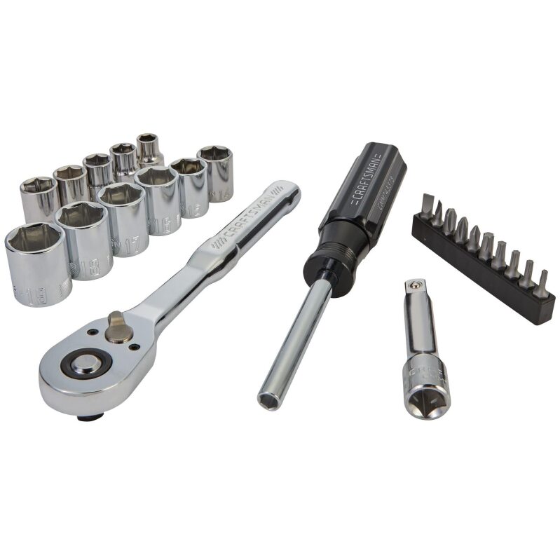24pc 3/8-in Drive SAE Nano Mechanics Tool Set