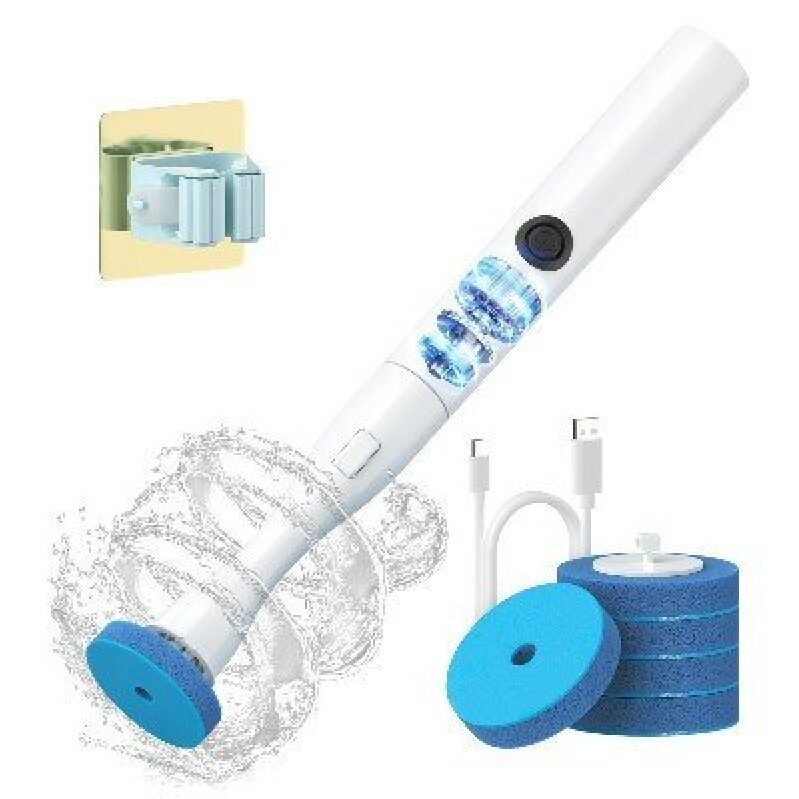 Non-Contact Electric Toilet Brush Set with Cleaning Solution