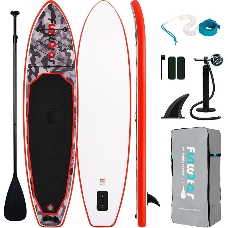 FunWater Inflatable Stand Up Paddle Board 11-ft 6-in - Military Grade Durability & Lightweight