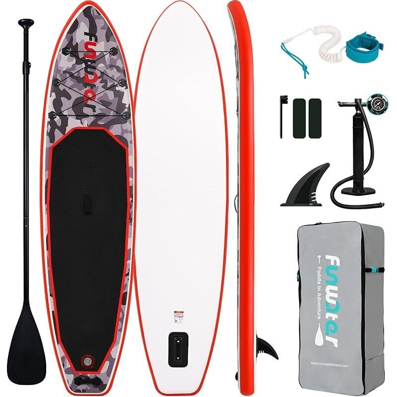 FunWater Inflatable Stand Up Paddle Board 11-ft 6-in - Military Grade Durability & Lightweight