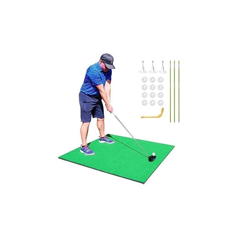 Premium Golf Practice Mat 4x5-ft with Balls & Tees