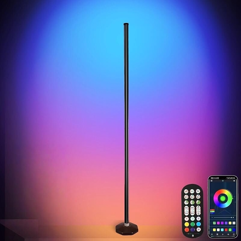 Smart RGB LED Corner Lamp with Remote Control - Perfect for Modern Homes