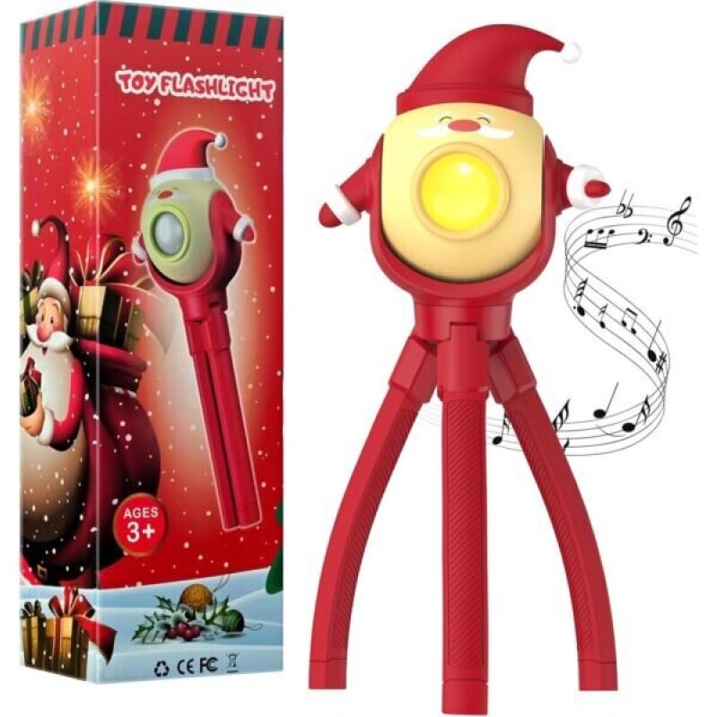 Christmas LED Flashlight for Kids - Santa Claus Design
