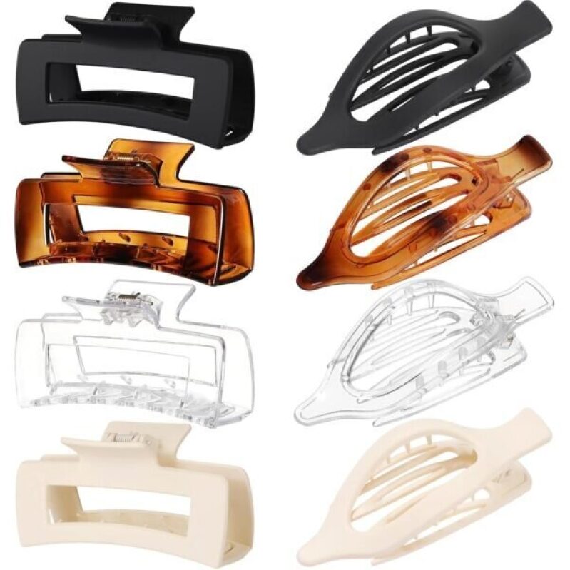 8pcs Large Hair Claws - Versatile Hair Accessories for Women