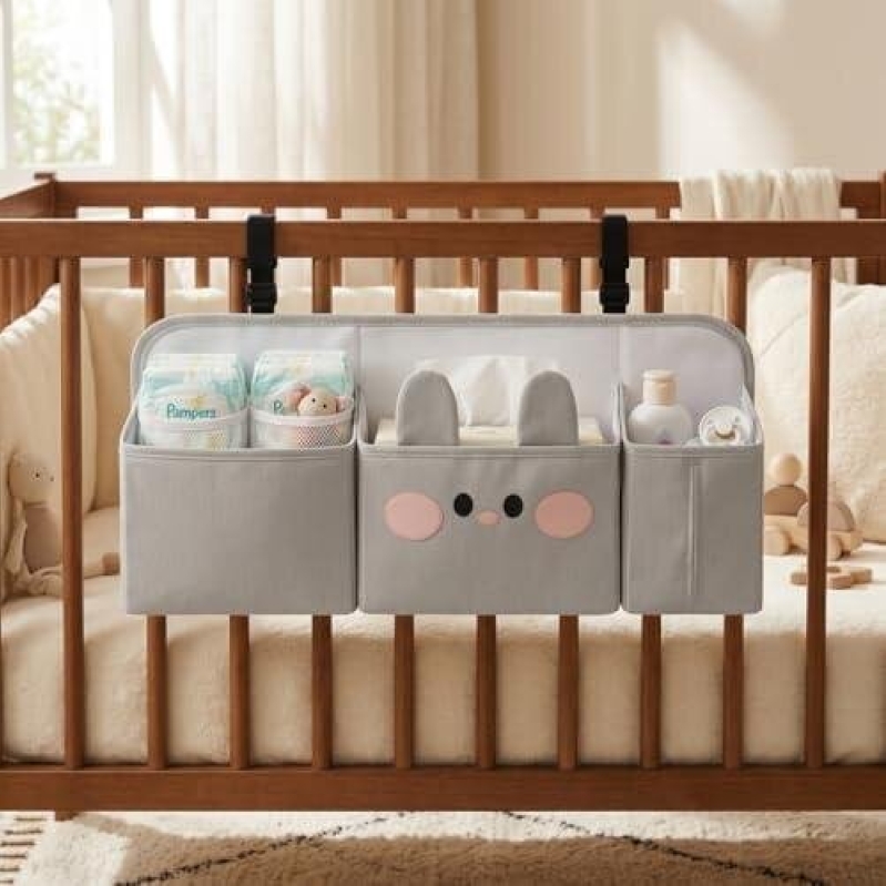 3-in-1 Oxford Fabric Diaper Organizer for Cribs - 49% OFF
