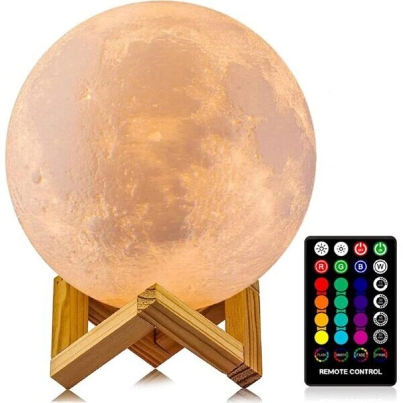 LOGROTAGE Moon Lamp - 16 Color LED Night Light with Remote Control