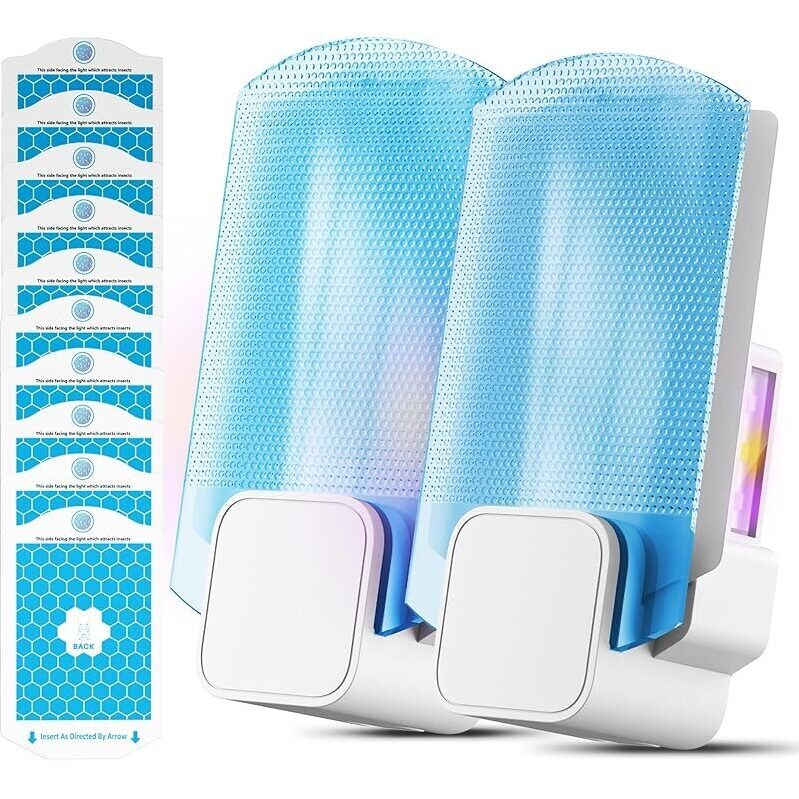 BietrunPro Flying Insect Traps (2-Pack) with 10 Refill Pads