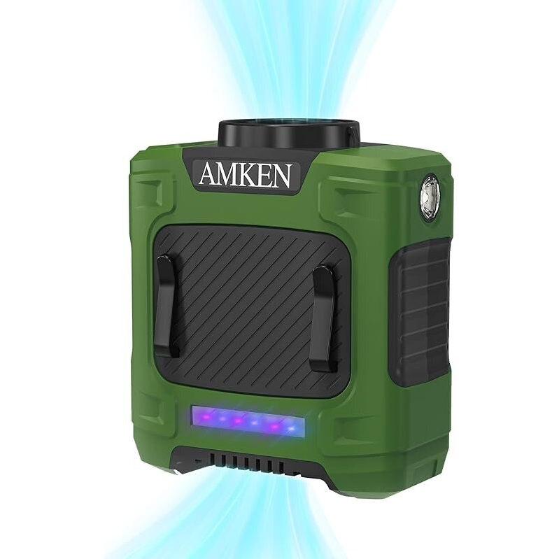 Amken 10000mAh Portable Waist Fan with LED Light