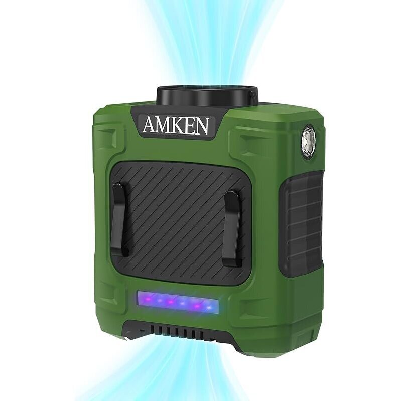 Amken 10000mAh Portable Waist Fan with LED Light