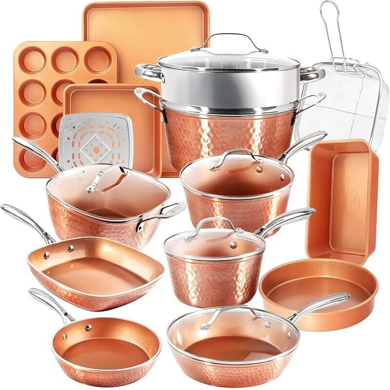 Gotham Steel 20pc Nonstick Ceramic Cookware + Bakeware Set - Premium Kitchen Essentials