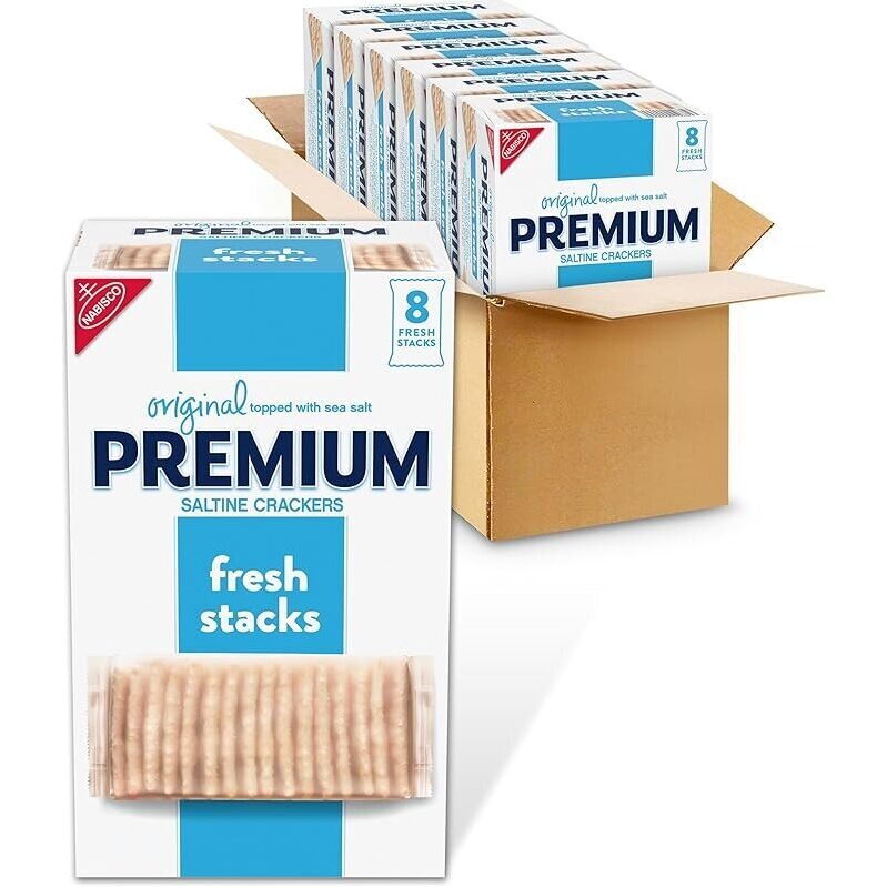 6-Pack Premium Fresh Stacks Original Saltine Crackers - 8ct