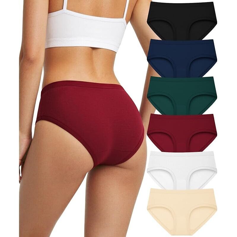 6-pk Soft Cotton Briefs for Women - Full Coverage & Breathable Comfort